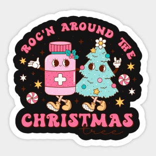 roc'n around the christmas tree Sticker